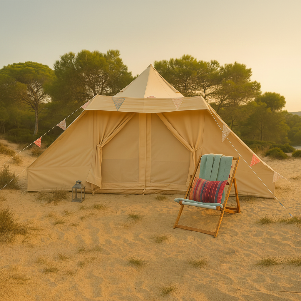 zelt tuareg 5m x 4m großes Touareg-Zelt 285gsm 100% natürliches Segeltuch