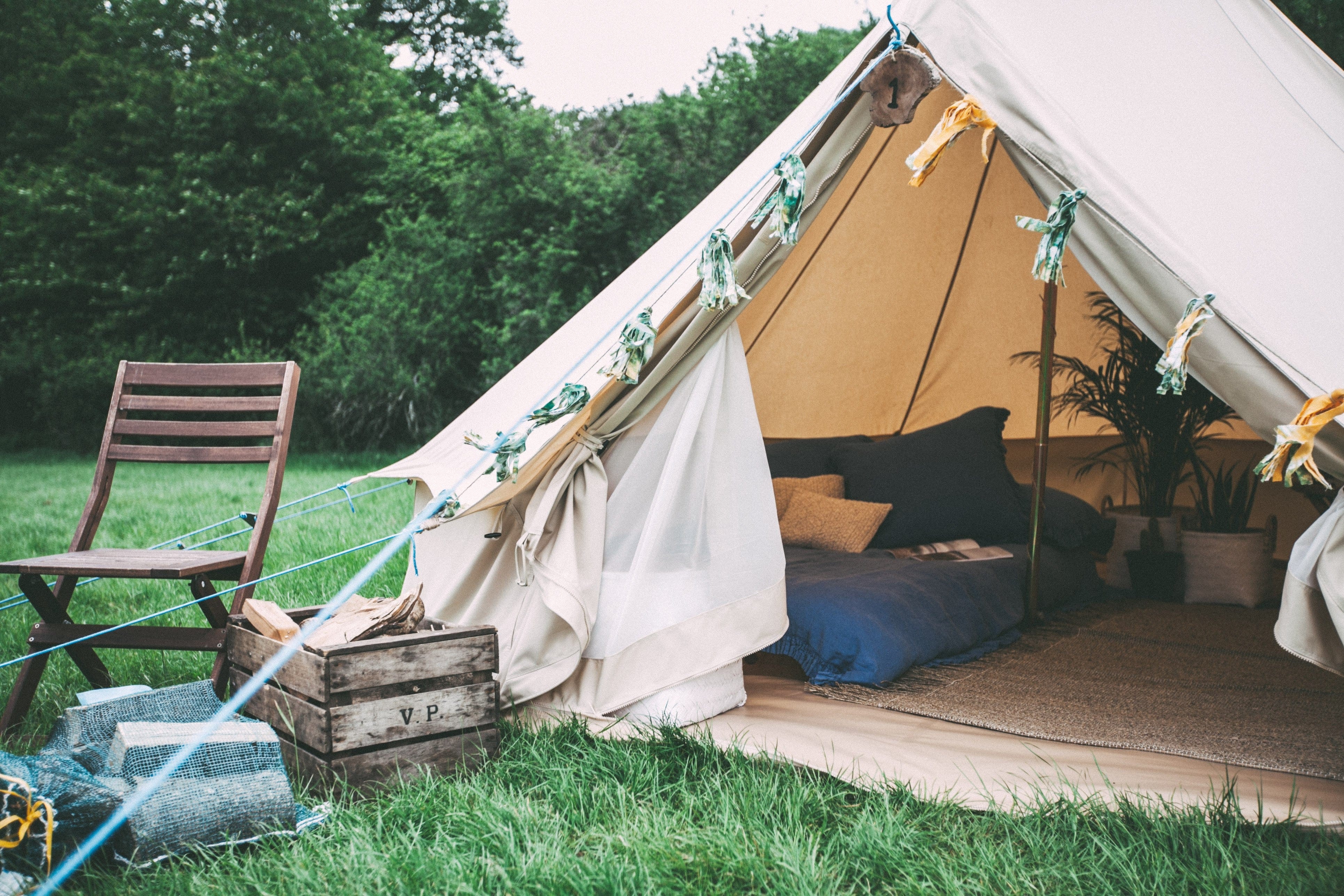 4m Bell Tent 285gsm 100% Natural Canvas