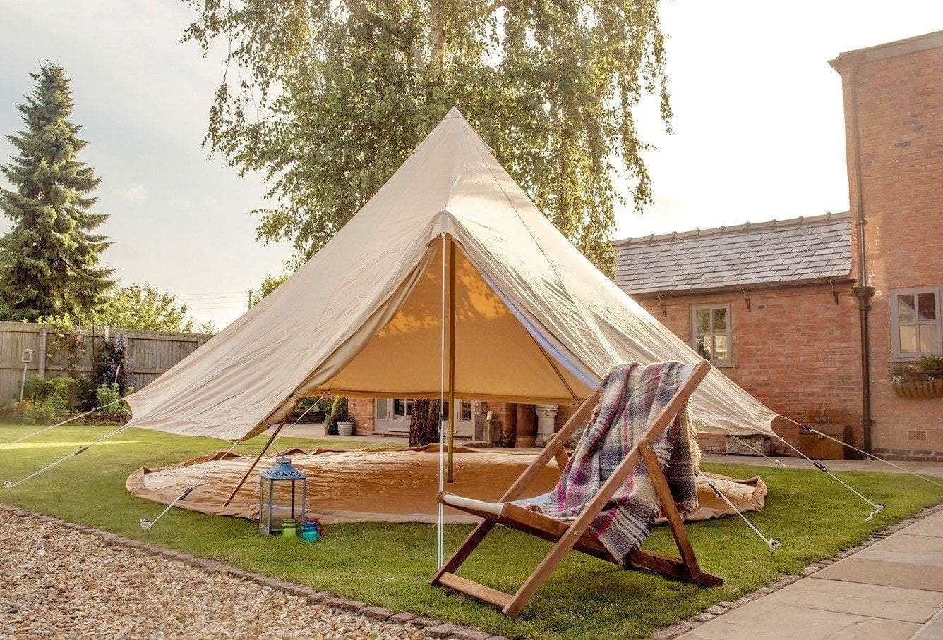 6m Bell Tent 285gsm 100 Natural Canvas StoveMate