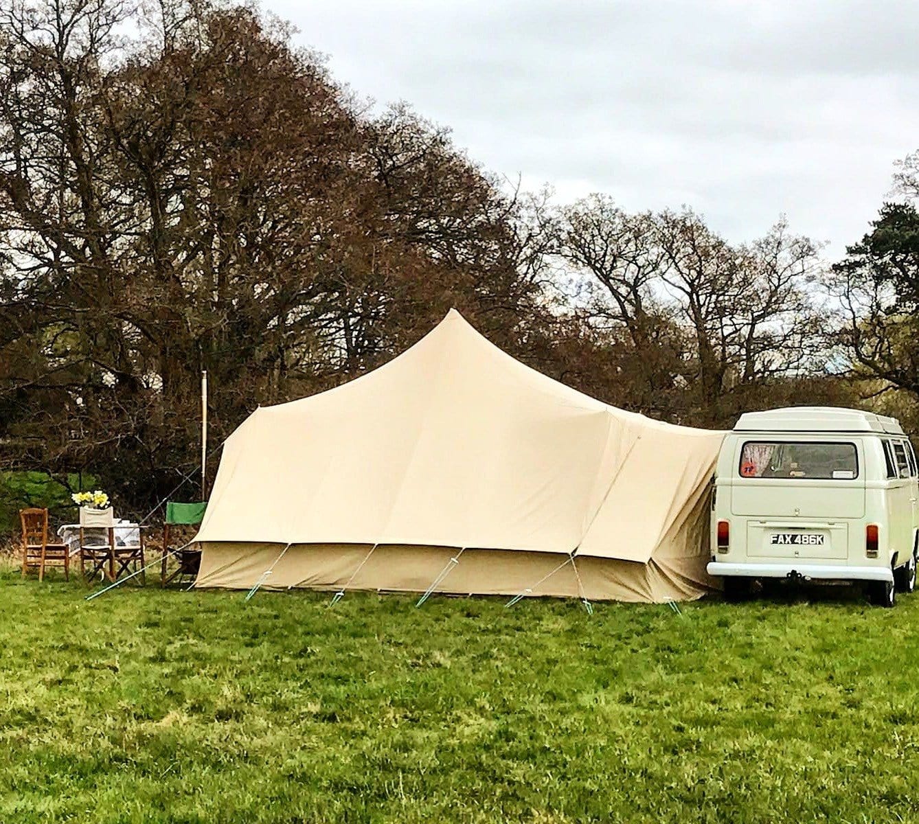 vw camper van tent 5m x 4m DubPod™ 'Adventurer' 285gsm 100% Natural Canvas The Best Outdoor Shop How to fit Year_2016_Make_Ford_Model_Transit_Engine_3.5L Gas Button-Up Shirt Size:3XL