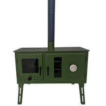 Outbacker® Firebox Range Oven Tent Stove & Complete 2.66m Flue Kit | 3.5kw 20.5kg