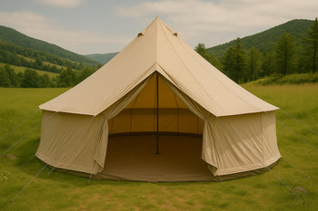Tente cloche de 6 m en toile 100% naturelle 285gsm | Parois XL et StoveMate