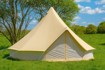 Tente cloche de 5 m 285gsm 100% toile naturelle | Paroi en maille