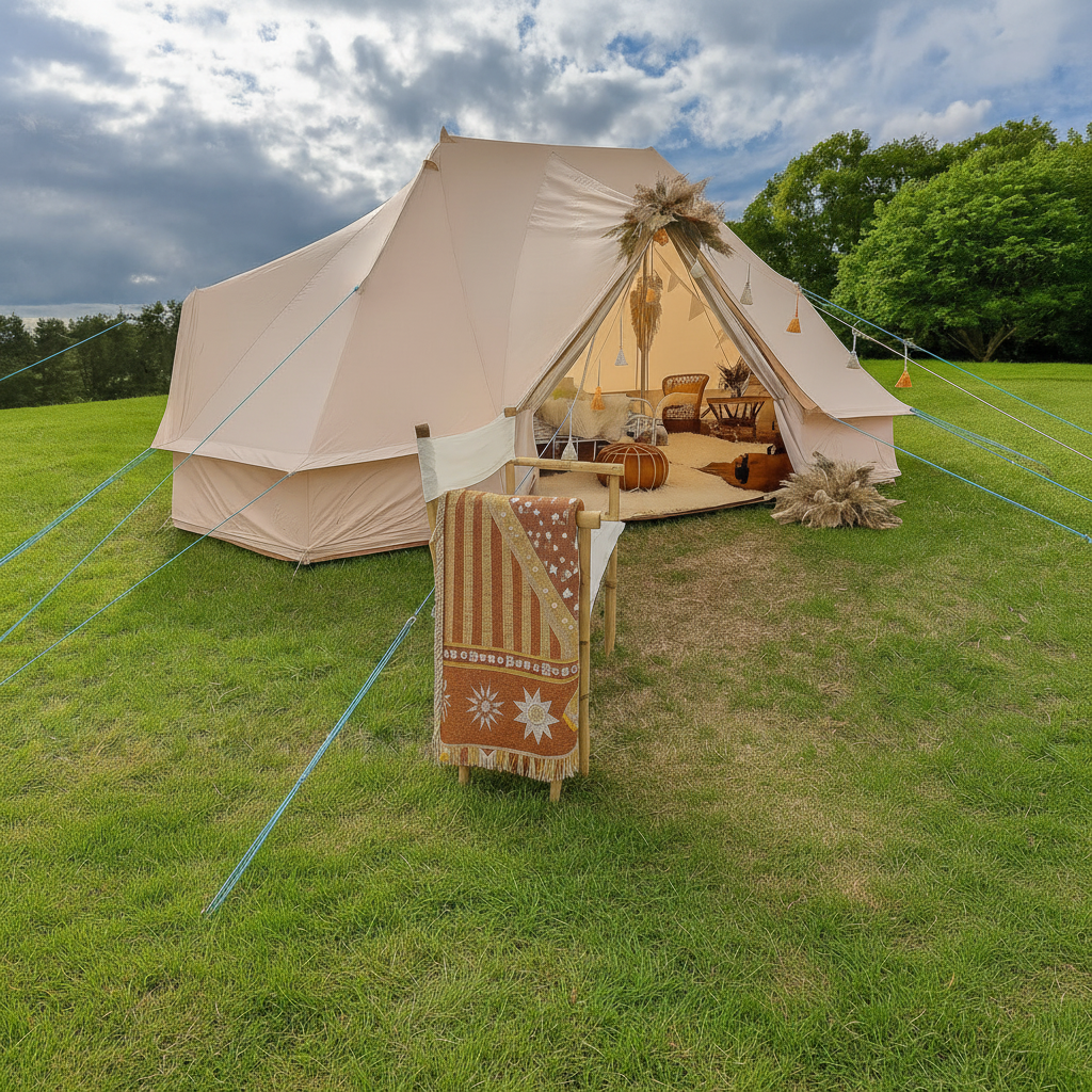 6m x 4m Emperor Tent 285gsm 100% Natural Canvas