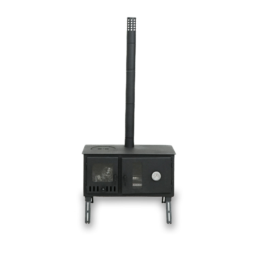 Outbacker® Firebox Range Oven Tent Stove & Complete 2.66m Flue Kit | 3