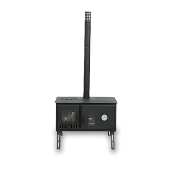 Firebox Eco Burn Range Oven Portable Wood Stove | 3.5kw 20.5kg - Robens Tipi Kit