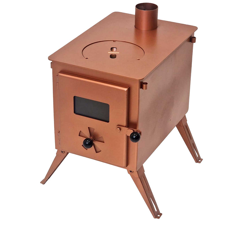 Outbacker® Firebox Portable Tent Stove & Complete 2.68m Flue Kit | 3.5