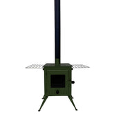 Outbacker® Firebox Vista Eco Burn Large Window Portable Tent Stove & Complete 2.68m Flue Kit | 3.5kw 12kg