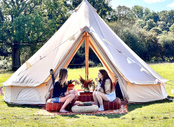 Tente cloche de 5 m 285gsm 100% toile naturelle | Double porte