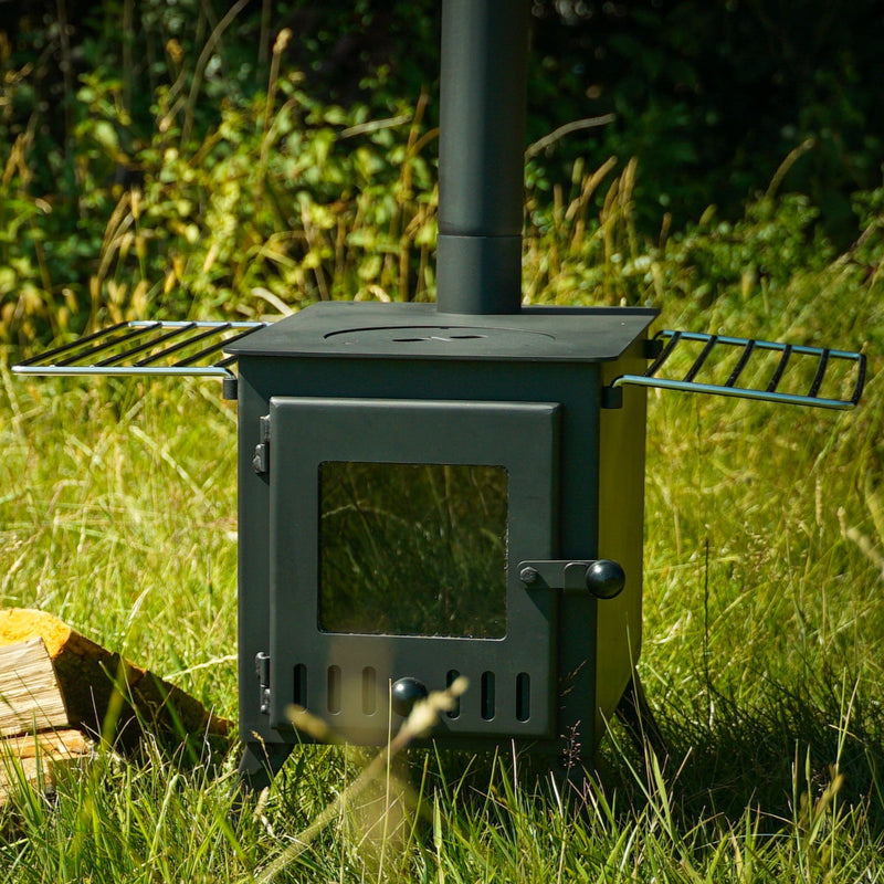 Outbacker® Firebox Vista Eco Burn Large Window Portable Tent Stove & C