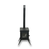 Outbacker® Firebox Vista Large Window Portable Tent Stove & Complete 2.68m Flue Kit | 3.5kw 12kg