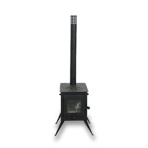 Outbacker® Firebox Vista Large Window Portable Tent Stove & Complete 2.68m Flue Kit | 3.5kw 12kg