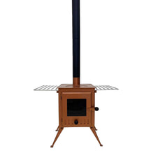 Outbacker® Firebox Vista Large Window Portable Tent Stove & Complete 2.68m Flue Kit | 3.5kw 12kg