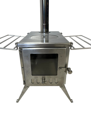 Poêle portatif pour tente Outbacker® Firebox Flame Clear View | 3,5 kw 14 kg