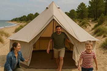 Tente cloche de 5 m 285gsm 100% toile naturelle | Parois XL et StoveMate