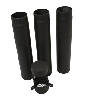 6 HeatFab 38 to 70 Adjustable Black Stovepipe - 2606B