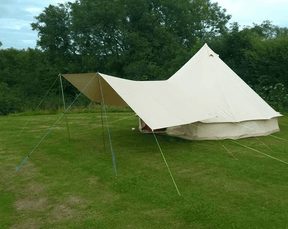 Large Canvas Bell Tent Awning 400 x 260 – 3 pole