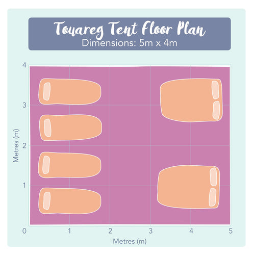 5m x 4m Touareg Tent 285gsm 100% Natural Canvas | StoveMate
