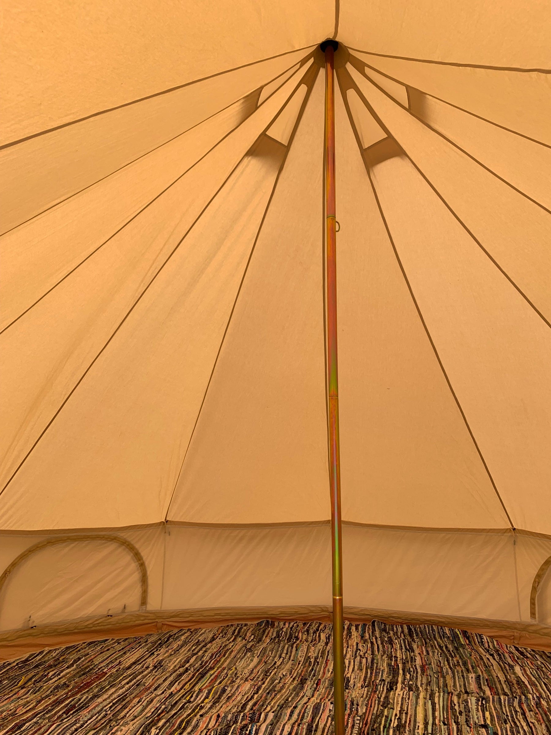 6M XL Wall Bell Tent with Stove Hole.
