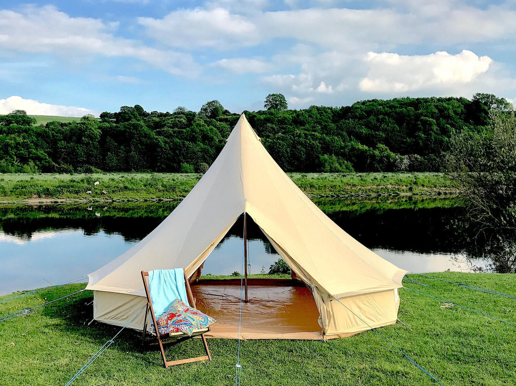 6m Bell Tent 285gsm 100% Natural Canvas | Twin Door
