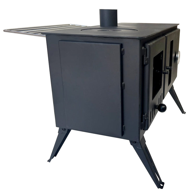 Outbacker® Firebox Range Oven Tent Stove & Complete 2.66m Flue Kit | 3